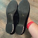 Isaac Mizrahi  Navy Blue Embossed Velvet Robyn‎ Pearl Heel Ballet Flats 6.5 Photo 5