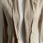 Leith  • Cream Oatmeal Colored Ribbed Cardigan Photo 17
