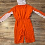 ALVY LUXE Romper Hooded Long Sleeve Orange/White Photo 4