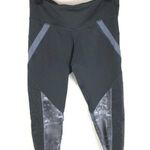 C9 Champion Womens Cropped Leggings Cutouts Colorblock Black Gray Size M Photo 0