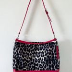 Coach Purse F23266 Parker Ocelot Print Hobo Red Leather W/ Grey Interior Photo 0