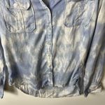 Abercrombie & Fitch linen boyfriend button up top blue tie dye women’s size S Photo 3
