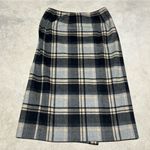 Jones Wear  Wrap Skirt Wool Blend Plaid Long Lined Leather Buckle Accent Size 14 Photo 2