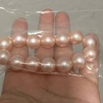 Baby Pink Round Elastic Pearl Preppy Girly Bracelet Photo 1