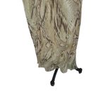 ZARA  Dress Snake Animal Print‎ Slip Midi Beige Tan Brown Ruffle Size Medium Photo 5