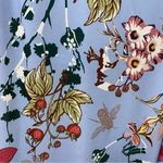 Mango  Blue Floral Bumblebee V-Neck Tie Front Maxi Dress Size 6/Medium *FLAWED* Photo 1