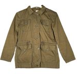 J.Crew Jacket Women Small Army Green Boyfriend Fatigue Jacket Military Utility Photo 0
