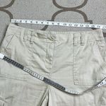 Chico's cropped cargo linen blend side neutral stripe pants, size 12 petite Photo 3