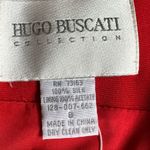 Hugo Buscati NWT Mini beautiful Red Dress SZ 8 100% Silk small split on … Photo 9