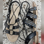 Vera Wang Simply Vera  beaded gladiator sandals Photo 7