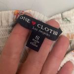 One Clothing Off the Shoulder White with Floral Print Blouse Size Small Photo 3