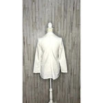 Kan Can Women's White Moto Jacket Size Small Longline Asymmetrical Zip Photo 2