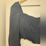 Wilfred Aritzia Lolita Blouse Smocked Cropped Black size Small $110 Photo 8