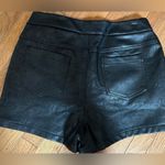 Princess Polly Black Vegan Leather Zip Front Shorts 10 Photo 5