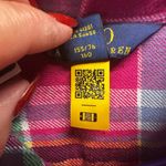 Ralph Lauren Polo  girls 16 plaid flannel shirtdress Andover pink twill Boho Photo 3