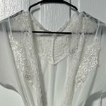 Linea Donatella NWT white bridal lace sheer robe size s/m Photo 5
