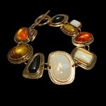 Multicolor Geometric Resin Gemstones Bracelet Photo 2