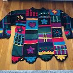 Vintage crochet sweater size M Blue Size M Photo 0