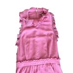 TALULAH La Maison  Women’s Jodi Ruffle High Neck Pleated Orchid Pink Midi Dress L Photo 2