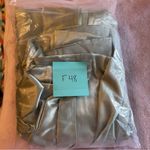 NWOT light green satin one shoulder bridesmaid dress with slit size 4 lace back Photo 8