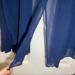 Ambiance Apparel Navy Blue Open Front Split Back Cardigan 1X Photo 6