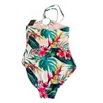 Vince Camuto  Women's Floral One Piece Halter Ring Swimsuit Size 10 Tropical Photo 3