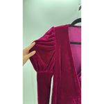 Boohoo  Deep Pink velvet 1 button front bodycon size s western glam holiday Photo 4