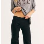 Free People Raw Hem Flared Pull On Jeans in Black Size 26 70s Witchy Bohemian Photo 3