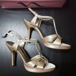 Nina Shoes ποΈ Nina Gold Royal Satin Heels Photo 0