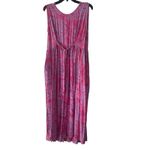 The Daily Planet Vintage 90s Women's Size Medium Pink Tribal Button Maxi Dress Photo 7