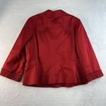 Talbots 14P Petites Dress Jacket Long Sleeve Snap Front Collared Red Women's Photo 10