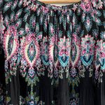 Melissa Paige  size L very boho Black and Pink Paisley Blouse Photo 9