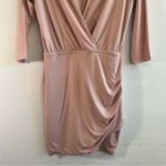 Revolve  Dress Lovers + Friends Pink Love Happy Ruched Low Cut Surplice Mini Sz S Photo 7
