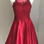 Juniors Homecoming Special Occasion Red Prom Formal Lace Halter Mini Dress Size undefined Photo 11