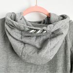 Naketano Heathered Gray Green Cowl Neck Hoodie Top sz Medium Photo 5
