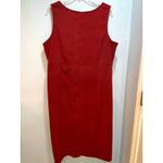 Casual Corner Annex Red Textured Shift Dress 18W Work Holiday Party Classic Photo 3