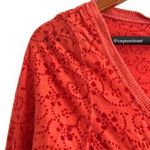 Free People M Floral Pattern Burnout Henley Top Photo 2