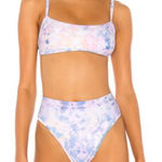 l*space L* Tie Dye Two Piece Bikini Bitsy Cut Bottoms Pastel Beach Boho Small Large Photo 0