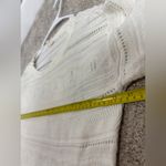 Anthropologie Moth Ivory Acrylic Eyelet Lace Crewneck Sweater Small White Photo 7