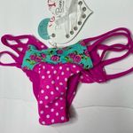Beach Bunny  Basic Bikini Bottom Skimpy Aqua Rose nwt Photo 2