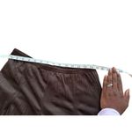 Christopher & Banks Long Flowy Stretchy Chocolate Brown Pleated Maxi Elastic Waist Skirt Size M Boho Photo 4