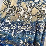 Gabby Skye  beautiful blue and tan mocha shift dress size 4P Photo 2