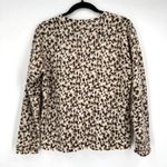 Sarah Spencer Women's Lambswool Angora Button Front Cardigan Tan Black Size PM Photo 1