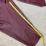 Eloquii  Pleat Detail Faux Leather Ankle Pants‎ Ox Blood Red 28 Photo 9