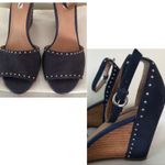 Halogen “Louise” blue studded wedges Photo 10
