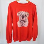 Hanes Vintage 80s Bulldog Dog Animal Sweatshirt Photo 1