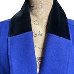 Vintage Portrait 100% Pure Wool Royal Blue Double Photo 4