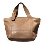 Vintage Coach Bag Brown Leather Putty Taupe Hobo Bucket Purse Grain Leather Read Tan Photo 0
