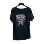 Harley Davidson Black V-neck Myrtle Beach Red White Blue Patriotic T-shirt XL Photo 1