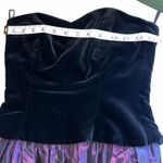 Laura Ashley Vintage 80s Strapless Velvet Purple Ball Gown Photo 9